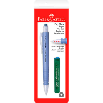 Lapiseira Poly Matic Super 0.7mm Cores Sortidas + 1 Tubo de Grafite Faber-Castell - BT 1 UN Lapiseira Poly Matic Super 0.7mm Cores Sortidas + 1 Tubo de Grafite Faber-Castell - BT 1 UN