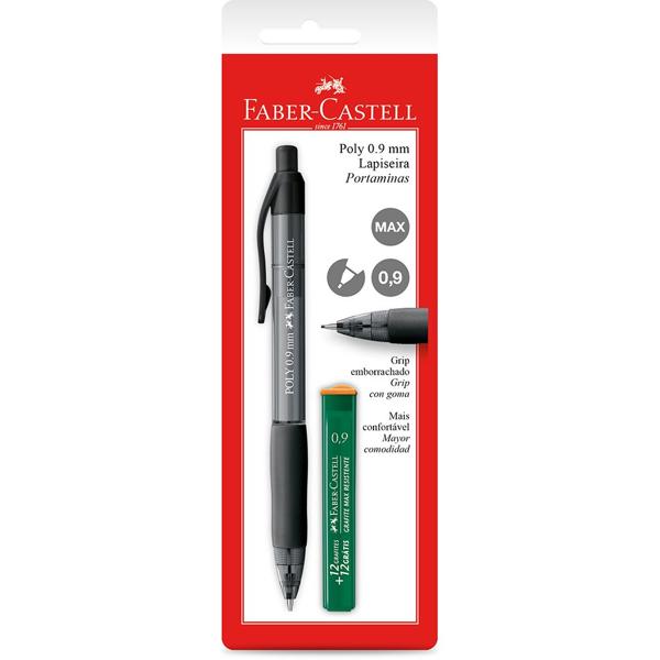 Lapiseira 0,9mm Poly sortida SM/09POLY Faber-castell BT 1 UN Lapiseira 0,9mm Poly sortida SM/09POLY Faber-castell BT 1 UN
