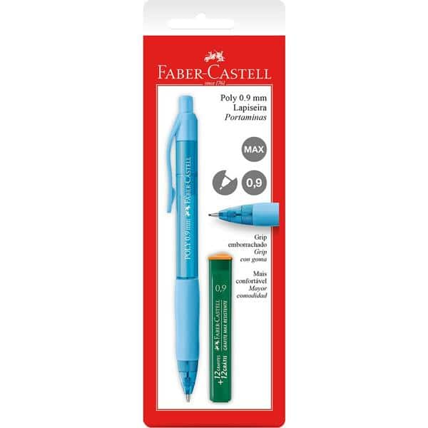 Lapiseira 0,9mm Poly sortida SM/09POLY Faber-castell BT 1 UN