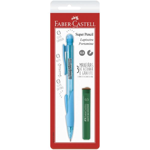 Lapiseira Super Pencil 0.5mm Cores Sortidas + 1 Tubo de Grafite Faber-Castell - BT 1 UN Lapiseira Super Pencil 0.5mm Cores Sortidas + 1 Tubo de Grafite Faber-Castell - BT 1 UN