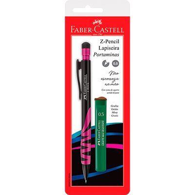 Lapiseira Z-Pencil Mix Cores Sortidas 0.5mm + 1 Tubo de Grafite Faber-Castell - BT 1 UN