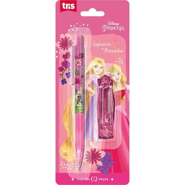 Lapiseira 0.7mm + Borracha Princesas Disney Tris - BT 2 UN