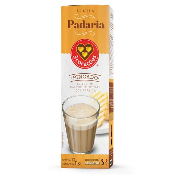 Cápsula de Pingado, Compatível com Cafeteira Tres, 3 corações - CX 10 UN