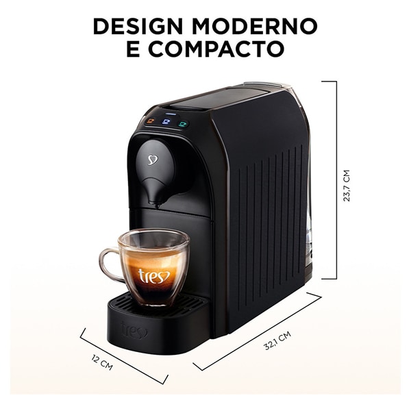 Cafeteira Passione para Expresso e Multibebidas, 127v, Preto, 20038999, Três Corações - CX 1 UN