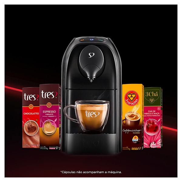 Cafeteira Passione para Expresso e Multibebidas, 127v, Preto, 20038999, Três Corações - CX 1 UN