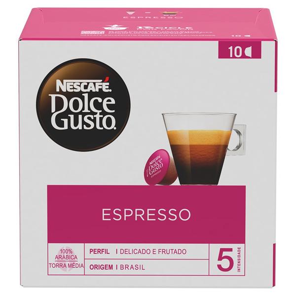 Cápsula Café Espresso, 60g, Compatível com Cafeteira Dolce Gusto - CX 10 UN