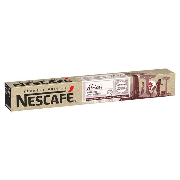 Cápsula de café Africas, Compatível com Cafeteira Nespresso, 55g, Nestlé - CX 10 UN