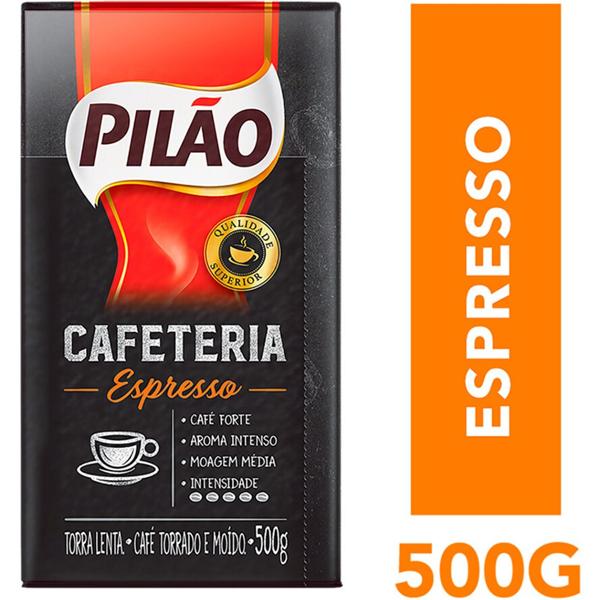 Café torrado e moído, Cafeteria, Expresso, 500g, Pilão - PT 1 UN