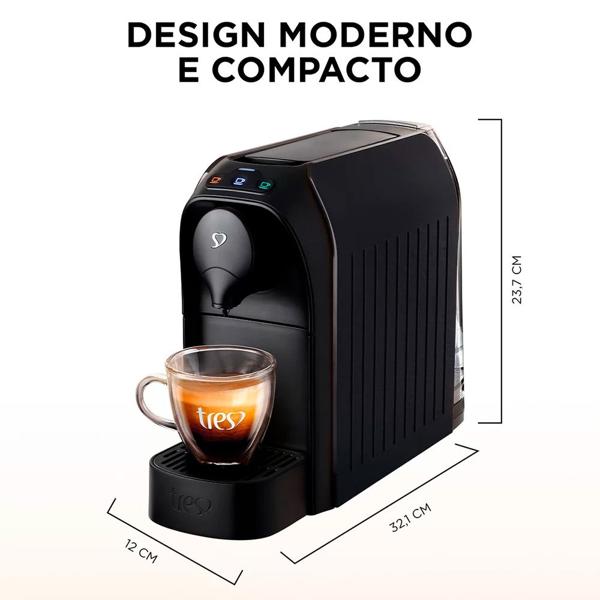 Cafeteira Passione para Espresso e Multibebidas, 220v, Preto, 20039016, Três Corações - CX 1 UN