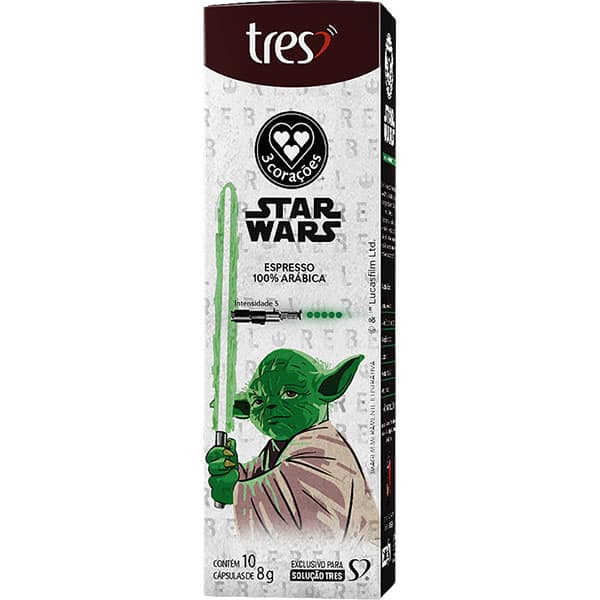 Cápsula café expresso Mestre Yoda, Tres Corações - CX 10 UN