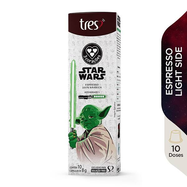 Cápsula café espresso Mestre Yoda, Tres Corações - CX 10 UN