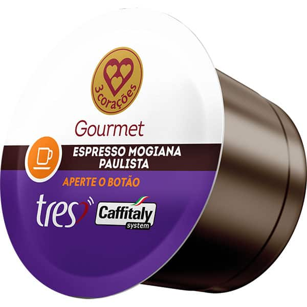 Cápsula de Café Espresso Gourmet Mogiana Paulista, Compatível com Cafeteira Tres, 3 Tres corações - CX 10 UN