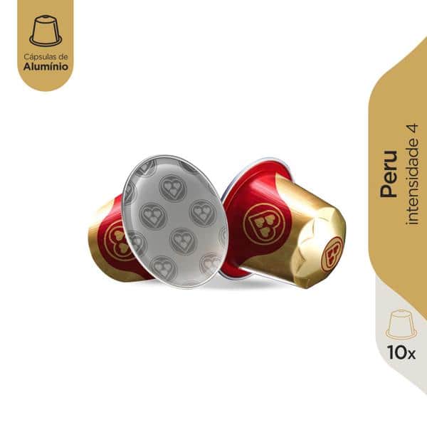 Cápsula de café Compatível com Nespresso, Peru, Três Corações CX 10 UN