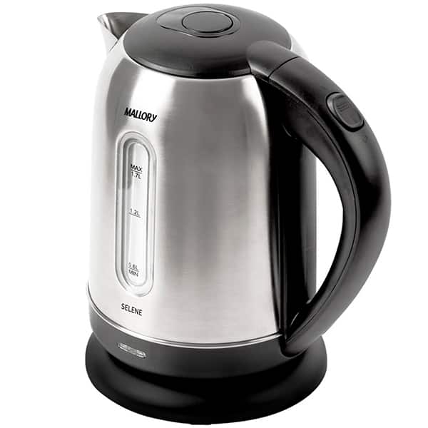 Chaleira elétrica Selene, 127V, Capacidade de 1,7 L, Base rotativa 360º, B98700321, Mallory - CX 1 UN