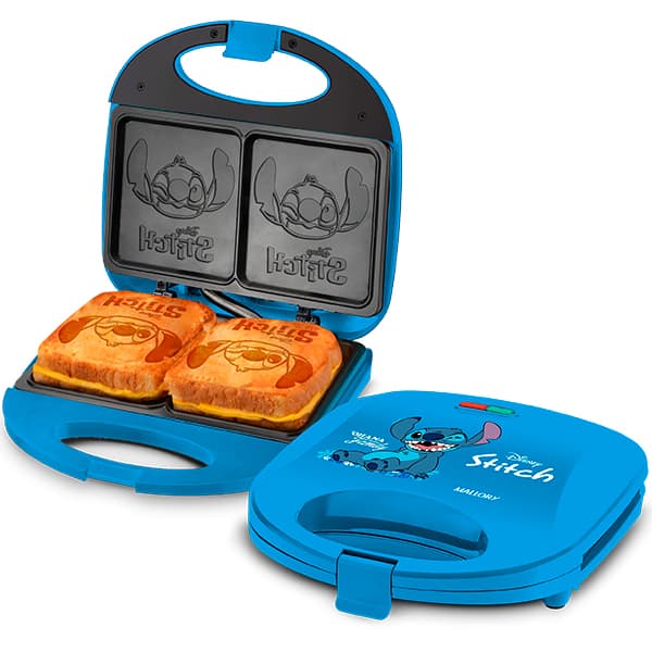 Sanduicheira elétrica Stitch, Disney, 127V, B96801131, Mallory - CX 1 UN