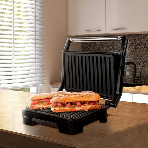 Sanduicheira Grill Asteria Compact, Multifunção com Luzes indicadoras, 127v, B96800961, Mallory - CX 1 UN