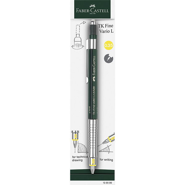 Lapiseira Técnica 0.3mm TK-Fine, Vario L, Faber-Castell - BT 1 UN Lapiseira Técnica 0.3mm TK-Fine, Vario L, Faber-Castell - BT 1 UN