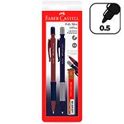 Lapiseira Poly, Slim 0.5mm mix, Azul e Roxo + 1 Tubo de Grafite, az/rx SM/05SLIMOFAR, Faber-Castell - BT 1 UN