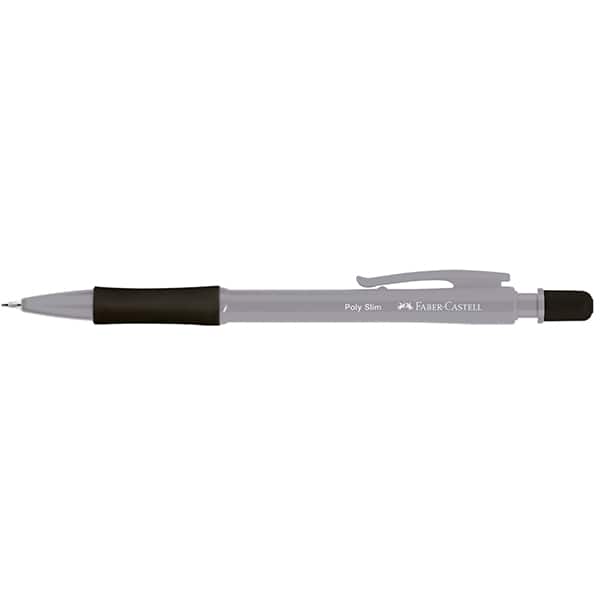 Lapiseira Poly, Slim 0.7mm mix, Cinza e Preto + 1 Tubo de Grafite, cz/pt SM/07SLIMOFCP, Faber-Castell - BT 1 UN