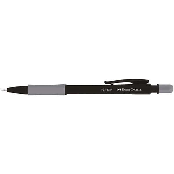 Lapiseira Poly, Slim 0.7mm mix, Cinza e Preto + 1 Tubo de Grafite, cz/pt SM/07SLIMOFCP, Faber-Castell - BT 1 UN