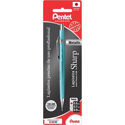 Lapiseira 0.5mm lapiseira metallic azul SM/P205-MS Pentel CX 1 UN