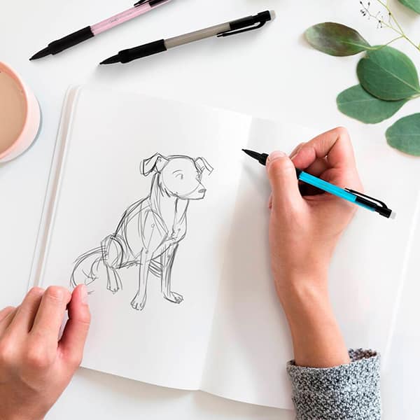 Lapiseira com grip antideslizante, Rosa, 0.5mm, Oval PT 1 UN