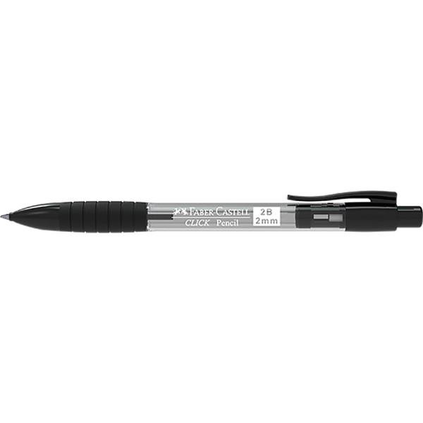Lapiseira 2,0mm, click pencil Preta, LP20CPP, Faber-Castell - CX 10 UN