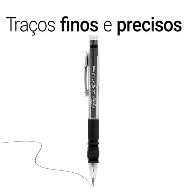 Lapiseira confort, Preta, 0.5mm, Oval - BT 1 UN