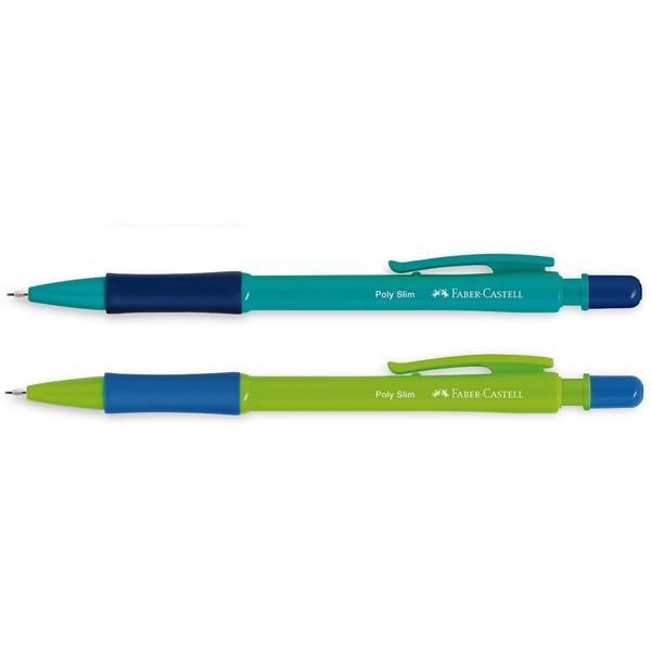 Lapiseira Poly, Slim 0.5mm mix, Azul e Verde + 1 Tubo de Grafite, az/vd SM/05SLIMAV, Faber-Castell - BT 1 UN