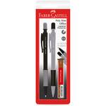 Lapiseira Poly Slim 0.5mm, Cinza e Preto, Faber-Castell - BT 2 UN