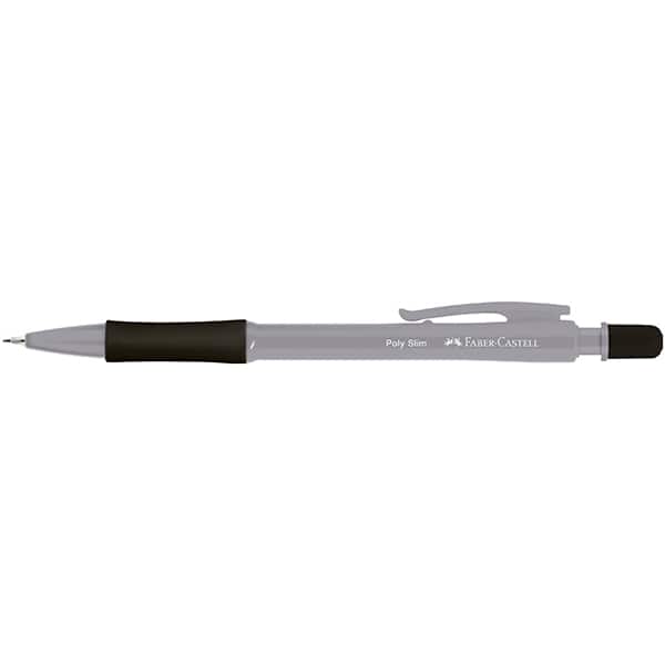 Lapiseira Poly Slim 0.5mm, Cinza e Preto, Faber-Castell - BT 2 UN