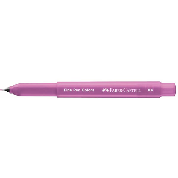 Caneta hidrográfica Ponta Porosa Fine Pen, Ponta Fina 0.4mm, Rosa Chiclete, Faber-Castell - 1 UN