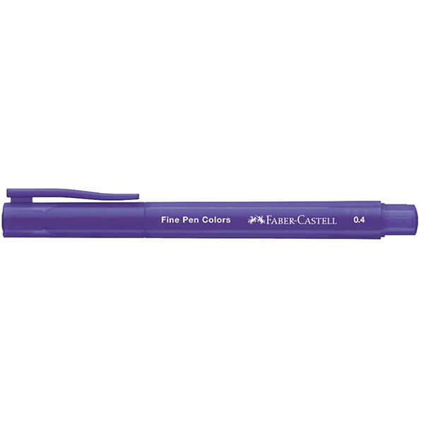 Caneta hidrográfica Ponta Porosa Fine Pen, Ponta Fina 0.4mm, Violeta, Faber-Castell - 1 UN