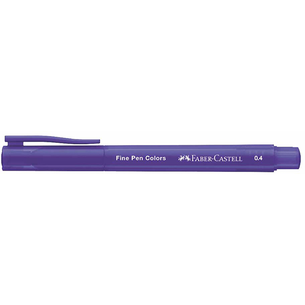 Caneta hidrográfica Ponta Porosa Fine Pen, Ponta Fina 0.4mm, Violeta, Faber-Castell - 1 UN Caneta hidrográfica Ponta Porosa Fine Pen, Ponta Fina 0.4mm, Violeta, Faber-Castell - 1 UN