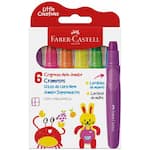 Giz de Cera Supermacio Jumbo Neon, Little Creatives, 6 Cores, Faber-Castell - ET 6 UN