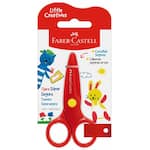 Tesoura Escolar Supersegura, Little Creatives, Vermelha, Faber-Castell - BT 1 UN