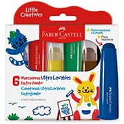 Canetinhas Extrajumbo, Little Creatives, 6 Cores, Faber-Castell - CX 1 UN