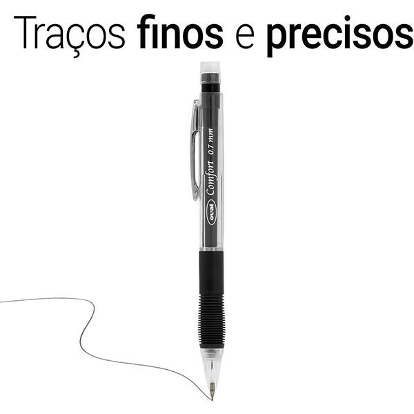 Lapiseira 0.7mm comfort, Preta, Oval BT 1 UN