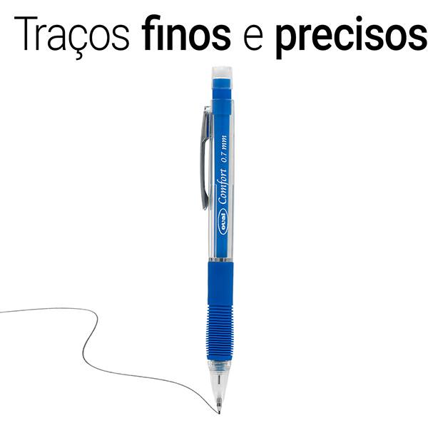 Lapiseira 0.7mm comfort, Azul, Oval BT 1 UN