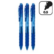 Caneta gel retrátil Energel-X, 0,5mm, Azul, SM/BLN105, Pentel - BT 3 UN