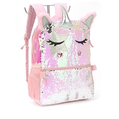 Mochila poli. UP4YOU Unicórnio pink MS46309UP Luxcel PT 1 UN