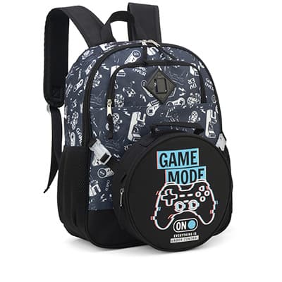 Mochila poliéster, UP4YOU Game mode on, Preta, MS46305UP, Luxcel - PT 1 UN