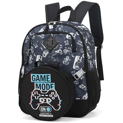 Mochila poliéster, UP4YOU Game mode on, Preta, MS46305UP, Luxcel - PT 1 UN