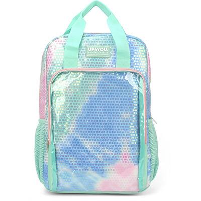 Mochila poliéster, UP4YOU Verde, MS46314UP, Luxcel - PT 1 UN