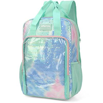 Mochila poliéster, UP4YOU Verde, MS46314UP, Luxcel - PT 1 UN