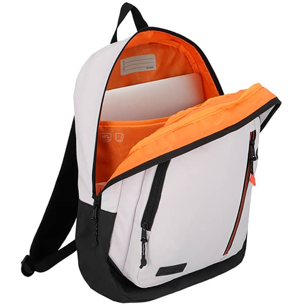 Mochila para Notebook de até 16" em poliéster, Bronx 2.0, Branco e Laranja, Xtrem - PT 1 UN Mochila para Notebook de até 16" em poliéster, Bronx 2.0, Branco e Laranja, Xtrem - PT 1 UN