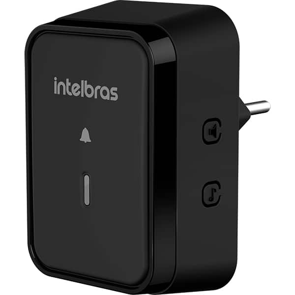 Campainha sem fio com bateria, CIB 101S, Preta, 4520064, Intelbras - CX 1 UN