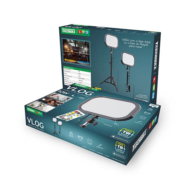 Luminária de Mesa LED vlog tw, 10w, USB, 15020041-03, Taschibra - CX 1 UN Luminária de Mesa LED vlog tw, 10w, USB, 15020041-03, Taschibra - CX 1 UN