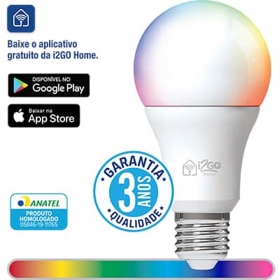 Lâmpada Smart Wi-Fi N 10w 806 Lumens bivolt I2GOTH716 I2Go CX 1 UN