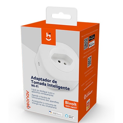 Adaptador de tomada Smart Plug 10a bivolt HISP10ABV Geonav CX 1 UN